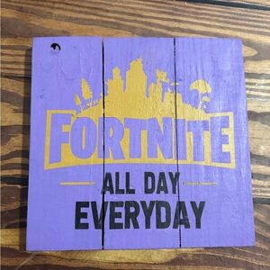 Fortnite Purple and Gold Wall Art
